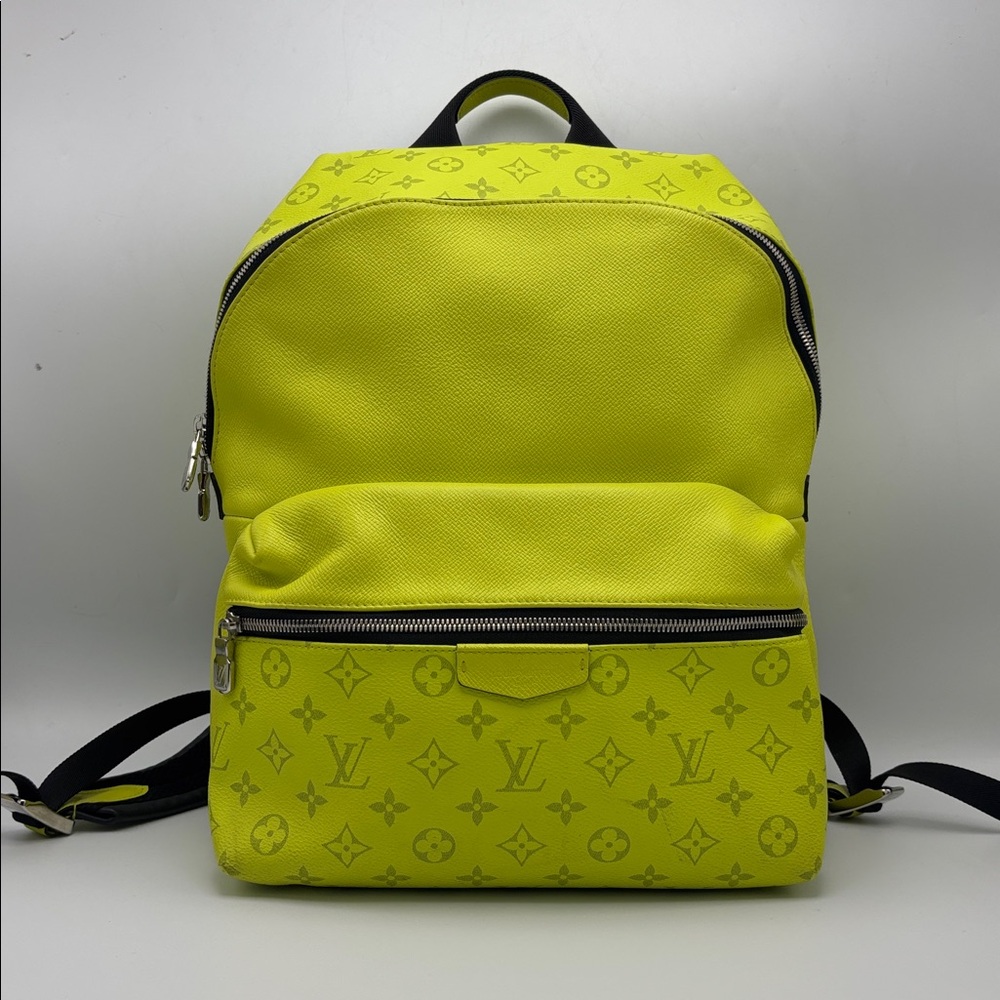 Louis Vuitton Taigarama Monogram Discovery Backpack Yellow